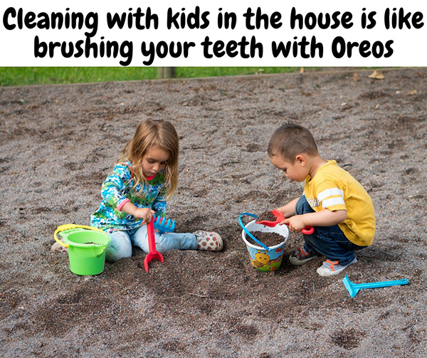 Cleaning with Kids around
